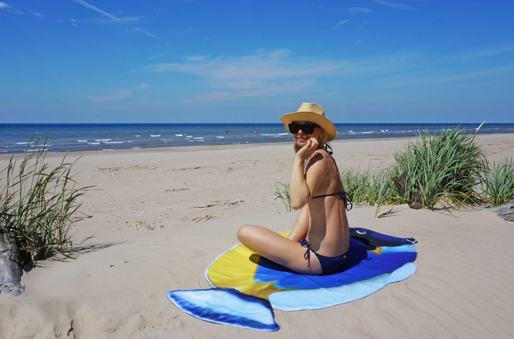 SunFish, Beach Mat on the beach