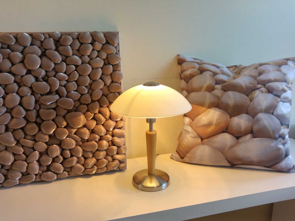 3D Textile Stones, beige, by Liivi Leppik