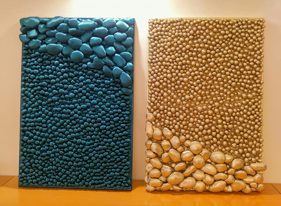 "Pärlimeri", sinine ja kuldne, Liivi Leppik