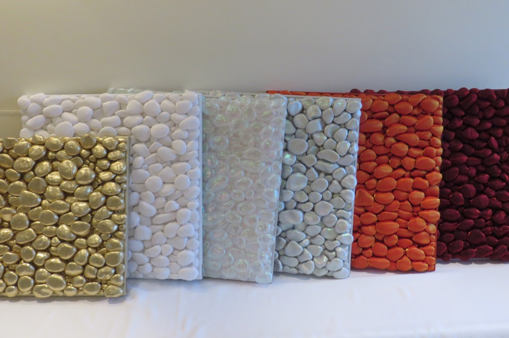 3D Textile Stones, 5pcs/55x55, 47x47 cm