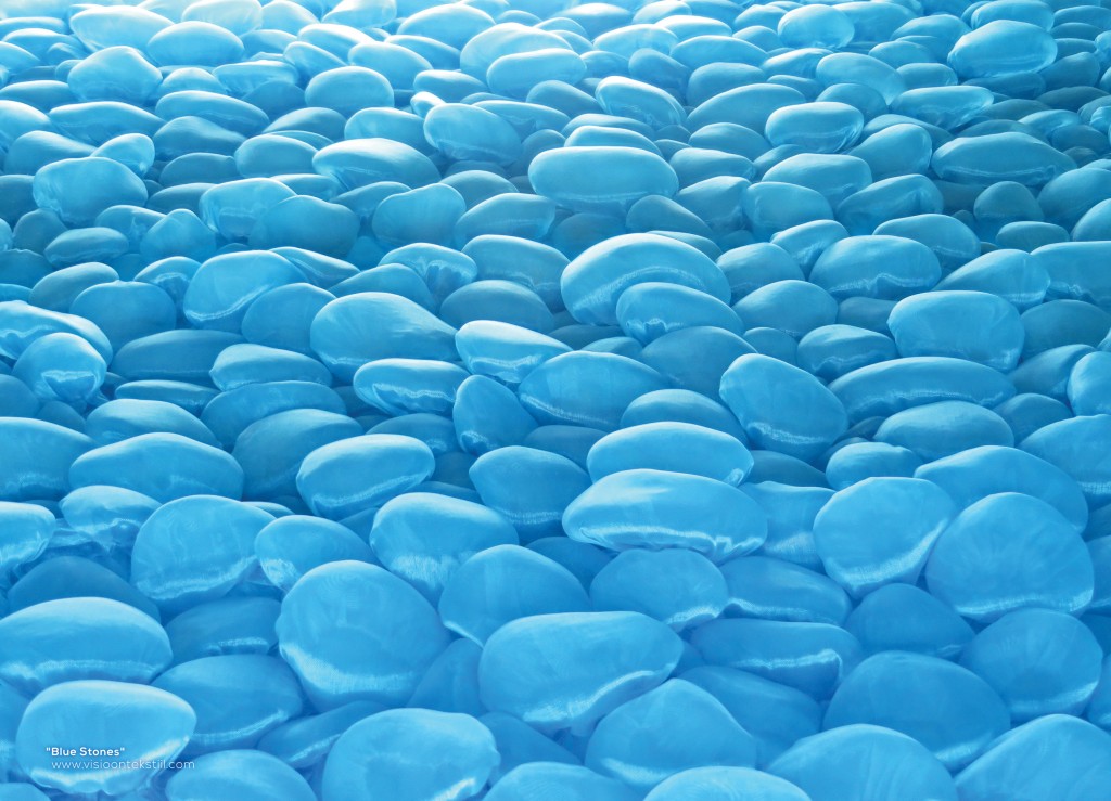 "Blue Stones" Beach Textile by Liivi Leppik
