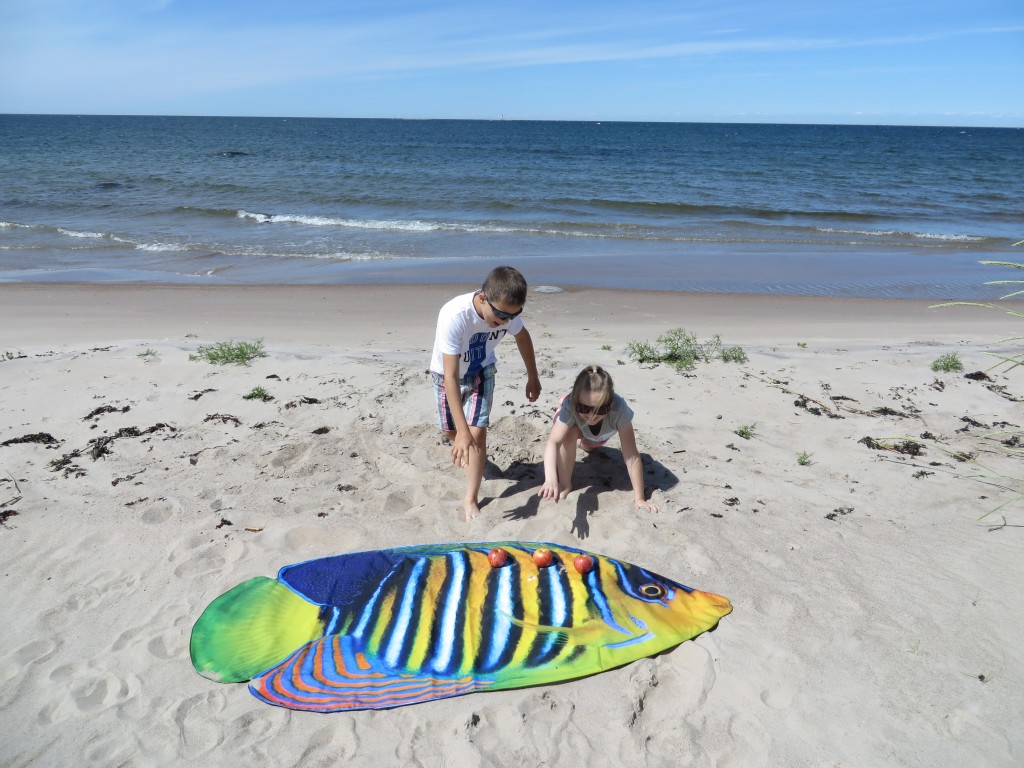 SunFish Beach Textile by Liivi Leppik