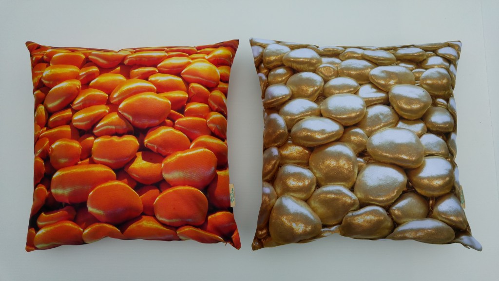 3D Textile Dream, orange and golden, by Liivi Leppik